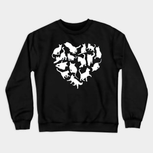 Heart full of cats Cute little cats in a heart adorable kitty Kittenlove Only cats in my heart Crewneck Sweatshirt